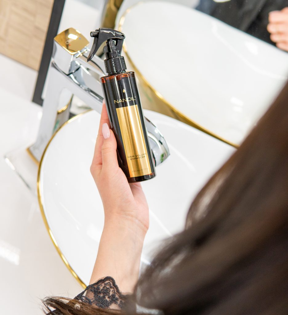 nanoil spray para um cabelo mais volumoso